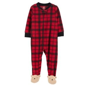 Carter’s Bear Plaid Fleece Footie